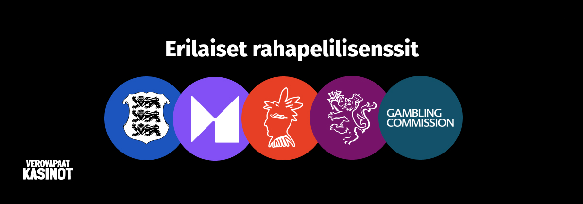 Erilaiset rahapelilisenssit